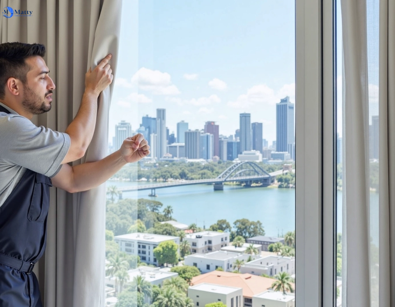 Professional curtain steam cleaning service crestmead QLD by Matty Curtain Cleaning