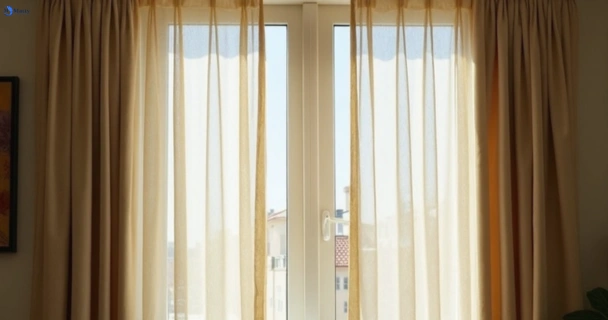Dusty and dull curtains in crestmead before steam cleaning